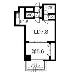 メープル中の島の物件間取画像